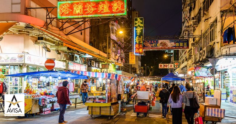 بازار شبانه خیابان معبد؛ هنگ کنگ