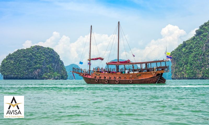 گردش با کشتی‌های بادبانی در تایلند