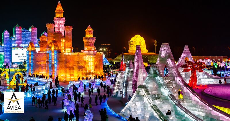 چین؛ هاربین، جشنواره مجسمه‌سازی یخ و برف هاربین
